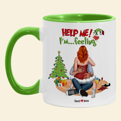Help Me, I'm ... Feeling, Naughty Couple, Personalized CC-03HTPU191023HH Accent Mug, Christmas Gifts