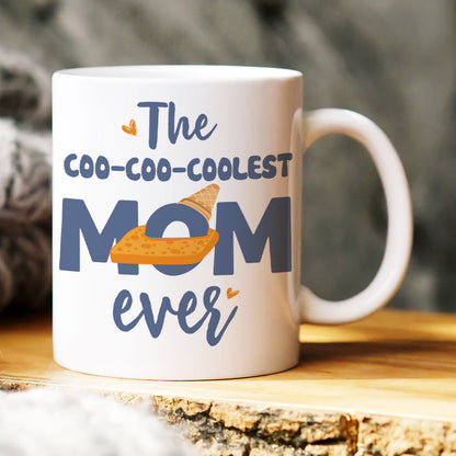The Coo-coo-coolest Mom Ever, Gift For Mom, Personalized Mug, Pigeon Bird Mug, Mother's Day Gift