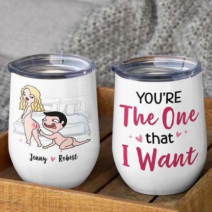 You're The One That I Want, Gift For Couple, Personalized Tumbler, Naughty Couple Tumbler, Couple Gift