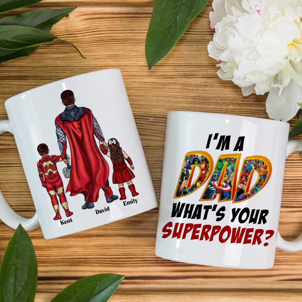 Dad and Kids DR-WHM-03dnqn180323tm Personalized Coffee Mug