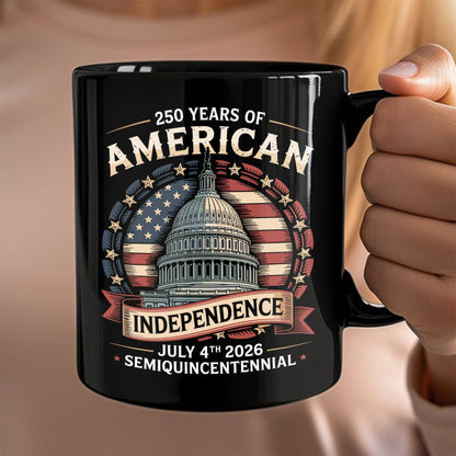 250 Years Of America Black Mug TH10 894655