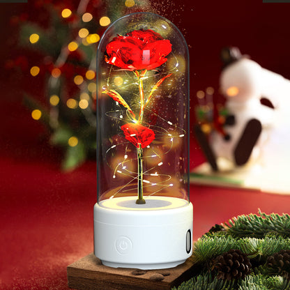 Rose Flowers Led Light And Bluetooth Speaker