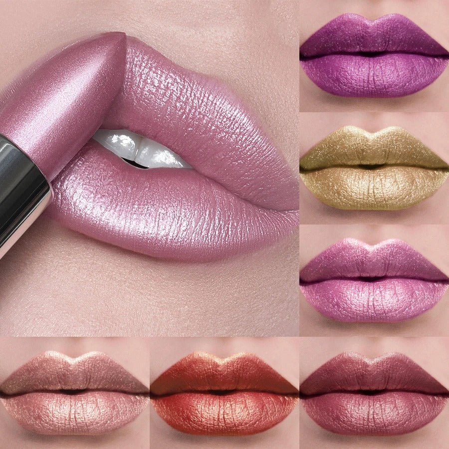 Kafurux Lipstick - Metallic Finish Long-Lasting Lip Color