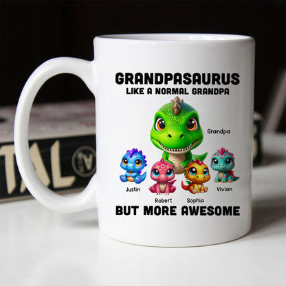 Daddysaurus Grandpasaurus 3D Dinosaurs Personalized Mug