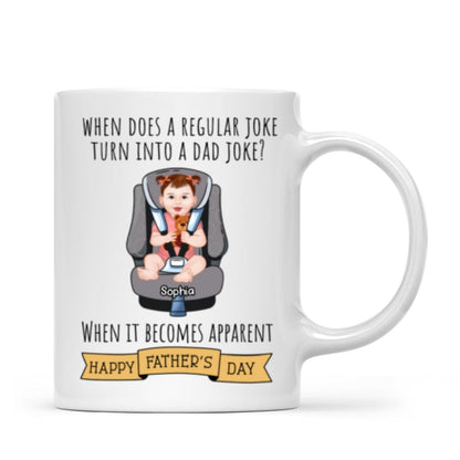 Dad Joke Father's Day Personalized Mug For New Parent, Gift For New Dad, Newborn