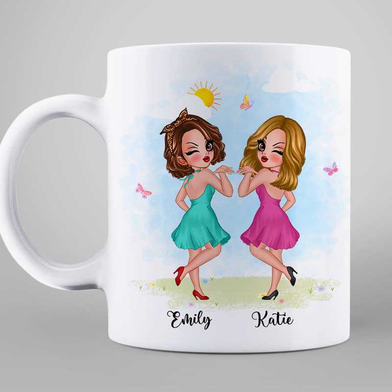 Besties Don't Know What's Tighter Best Friend Gift Personalized Mug