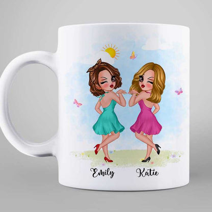 Besties Don't Know What's Tighter Best Friend Gift Personalized Mug