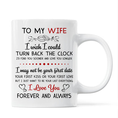 To My Husband Wife Couple Sitting Personalized Mug - Valentine's Day Gift - Anniversary Gift