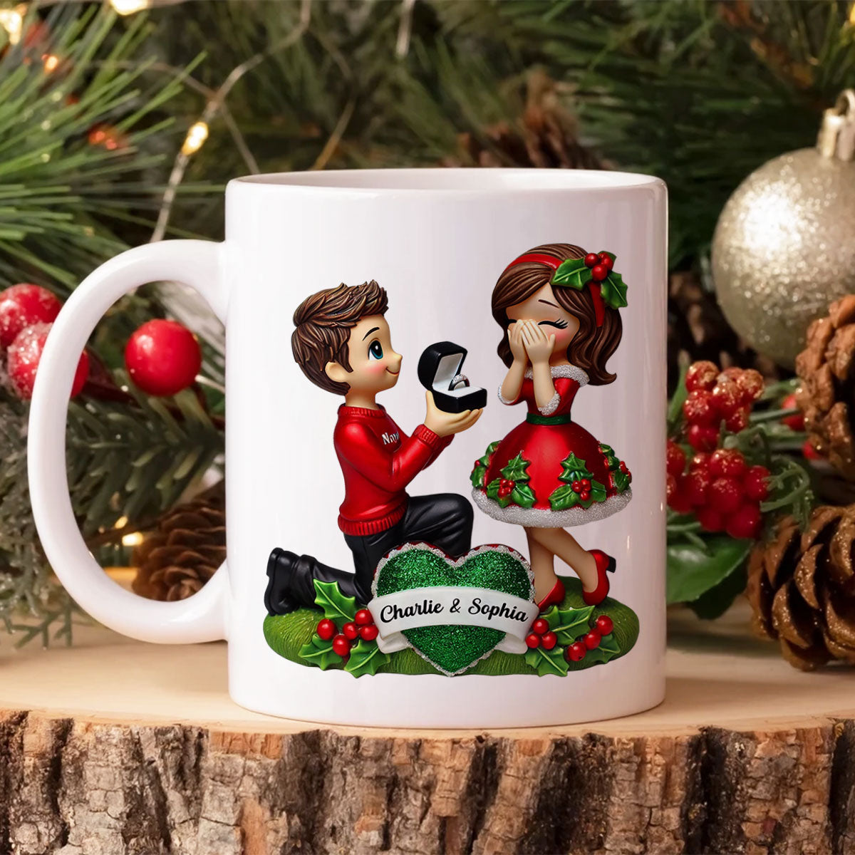 Marriage Proposal Personalized Mug, Personalized Newly Engaged Present, She Said Yes! Custom Just Engaged Gifts for Couples