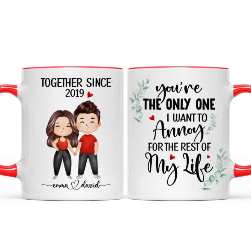 Doll Couple Watercolor Together Since Personalized Mug