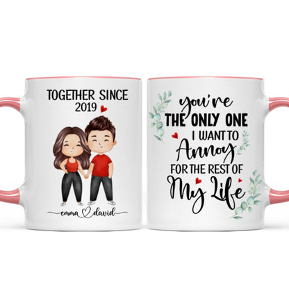Doll Couple Watercolor Together Since Personalized Mug