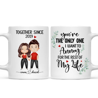Doll Couple Watercolor Together Since Personalized Mug