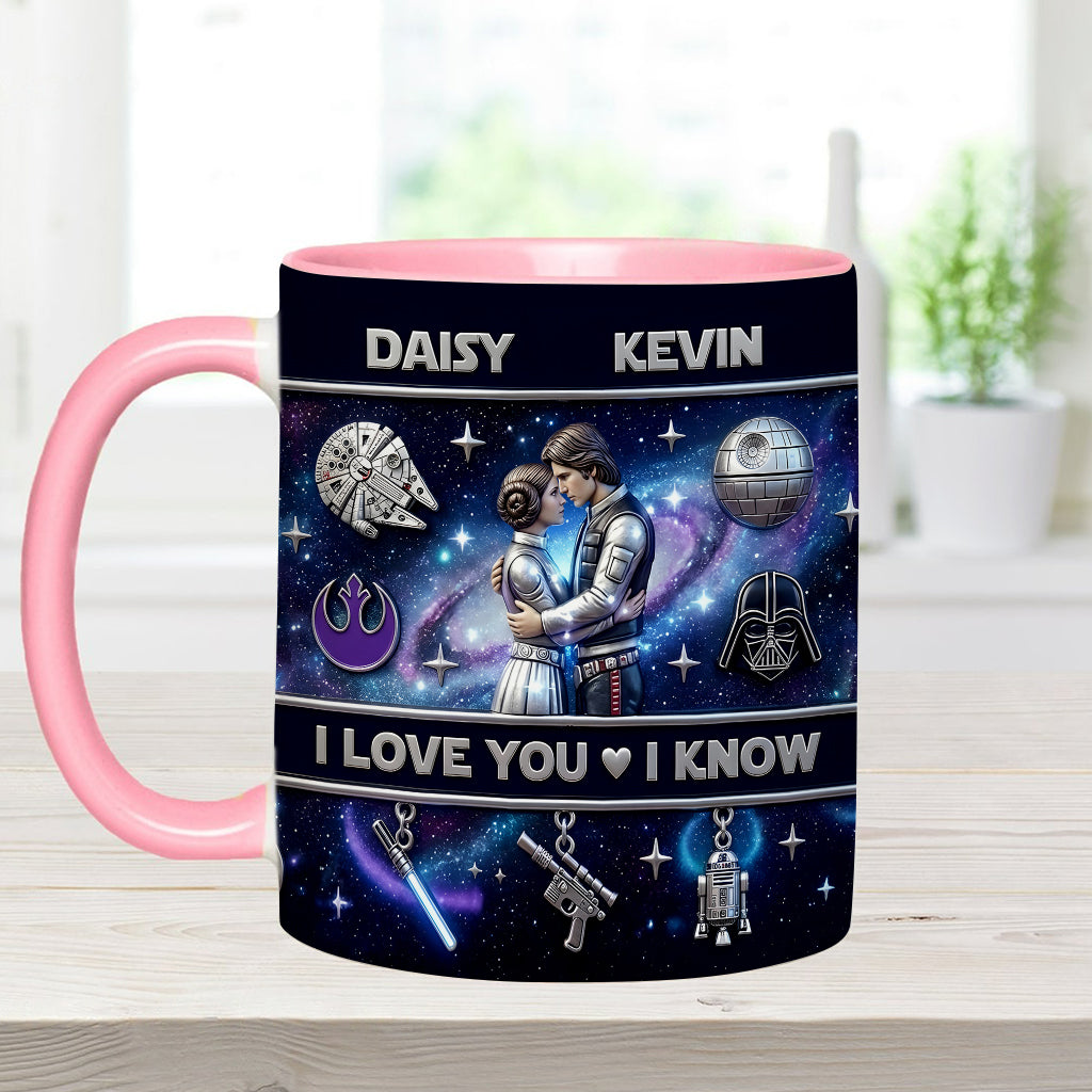 Stwa I Love You I Know - Personalized Accent Mug - Gift For Couple, Fan Movies HH01