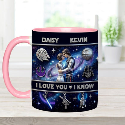 Stwa I Love You I Know - Personalized Accent Mug - Gift For Couple, Fan Movies HH01