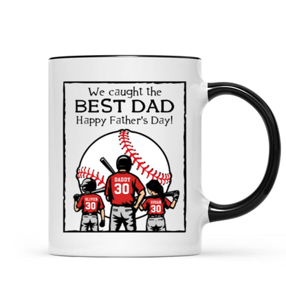 Happy Father's Day Baseball Dad Personalized Mug
