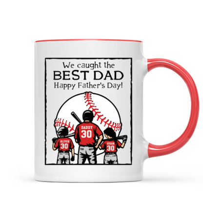 Happy Father's Day Baseball Dad Personalized Mug
