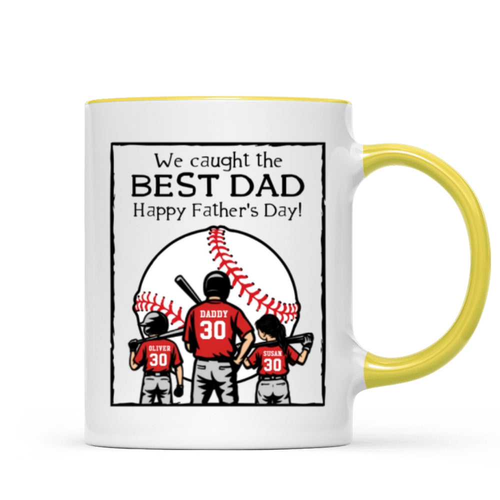Happy Father's Day Baseball Dad Personalized Mug