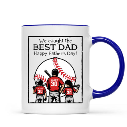 Happy Father's Day Baseball Dad Personalized Mug