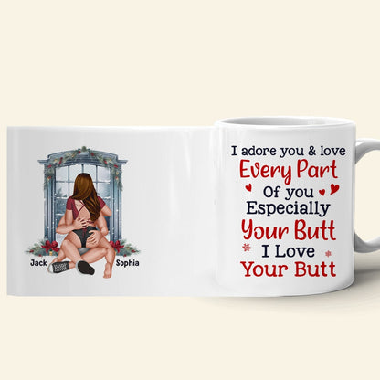 I Love Your Butt, Personalized Naughty Couple Coffee Mug, Couple Gift