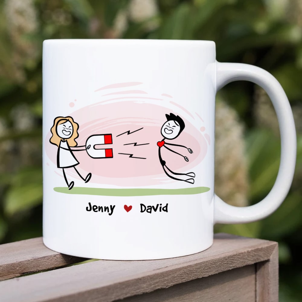 My Heart Is Wherever You Are, Personalized Mug, Gift For Couple