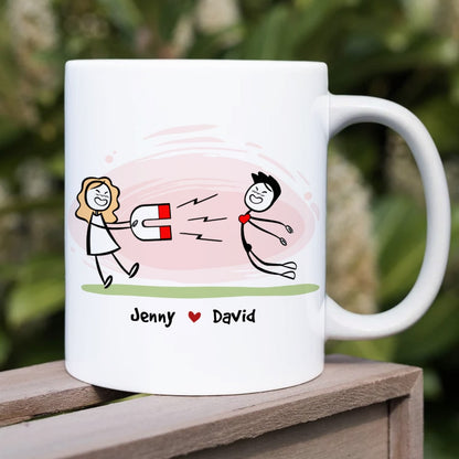 My Heart Is Wherever You Are, Personalized Mug, Gift For Couple