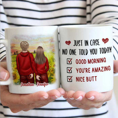 Good Morning You Are Amazing - Gift For Couples, Personalized Mug