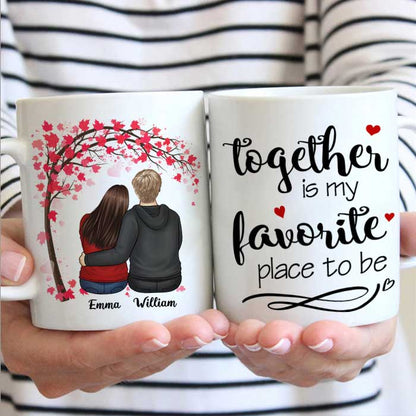 Together Is My Favorite Place To Be - Gift For Couples, Personalized Mug