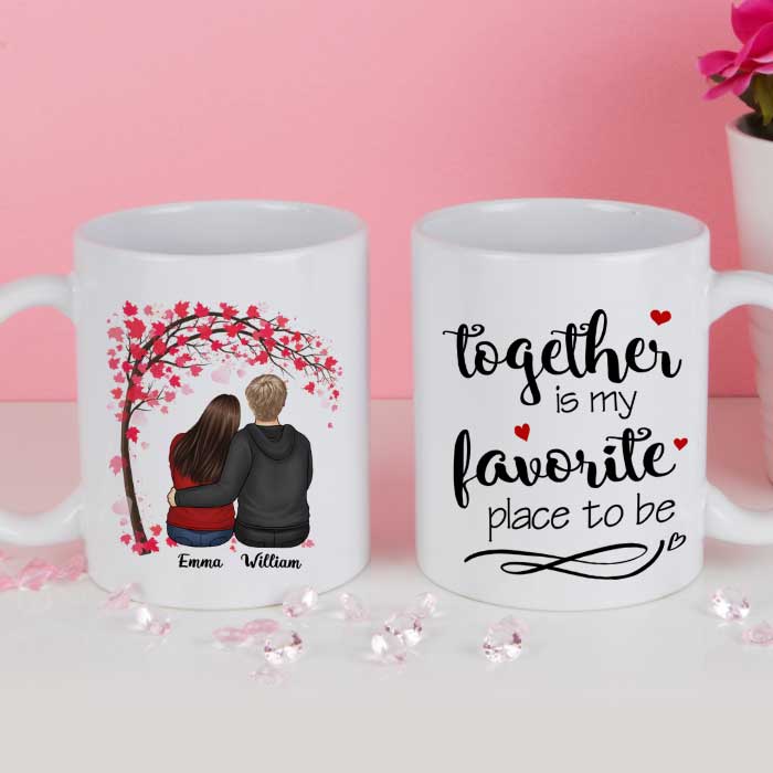 Together Is My Favorite Place To Be - Gift For Couples, Personalized Mug