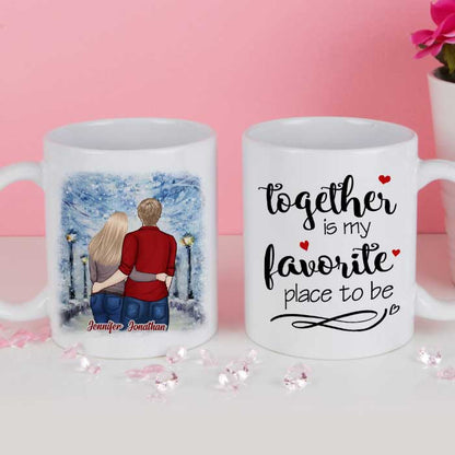 Together With You Is My Favorite Place To Be - Gift For Couples, Personalized Mug