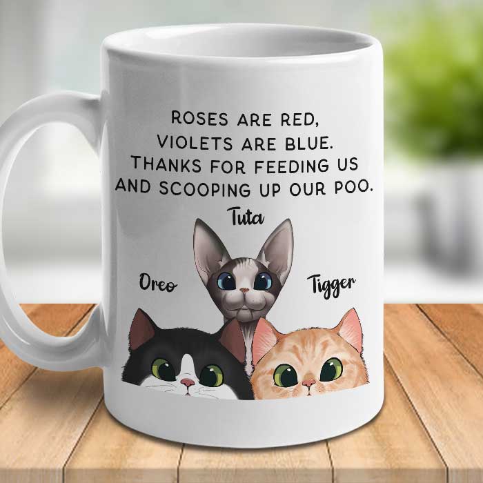 Violets Are Blue Thanks For Scooping Up Our Poo - Personalized Mug