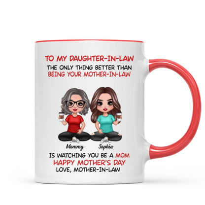 To My Daughter-In-Law Happy Mother's Day Personalized Mug, Heartfelt 2025 Gift
