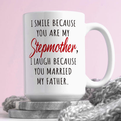 Funny Bonus Mom Coffee Mug Stepmom Gift from Stepdaughter Stepson Birthday Mother's Day Christmas Gift