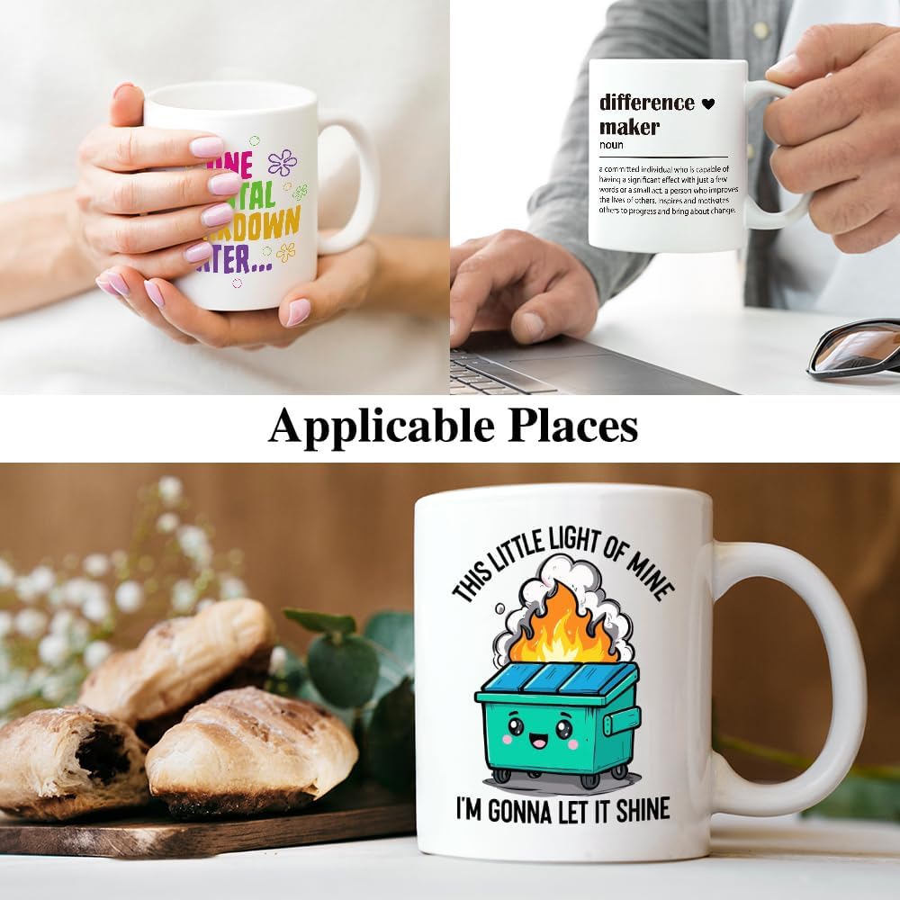 This Little Light Of Mine I'm Gonna Let It Shine Coffee Mug, Inspirational Gift for Women Men, Birthday Christmas Gift for Friend Coworker