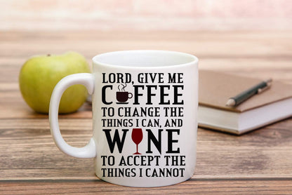Lord Give Me Coffee To Change The Things I Can Funny Coffee Mug, Inspirational Humor Gift for Friend Coworker Boss Sister