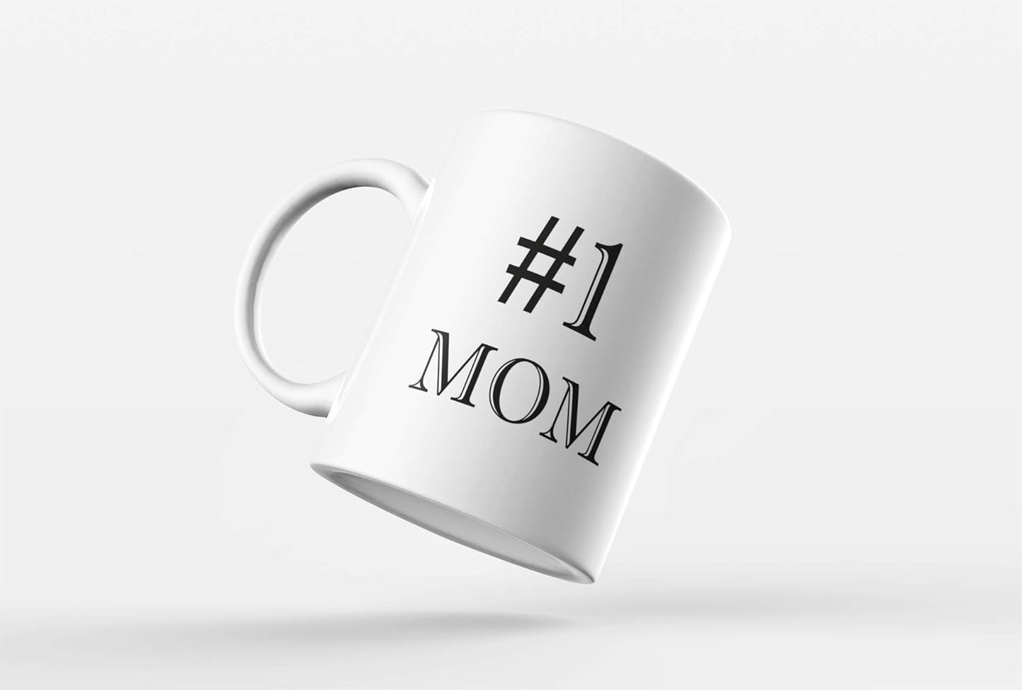 #1 Mom Ceramic Coffee Mug, World's Best Mother Gift for Mom, Mothers Day Birthday Christmas Gift from Daughter Son Kids