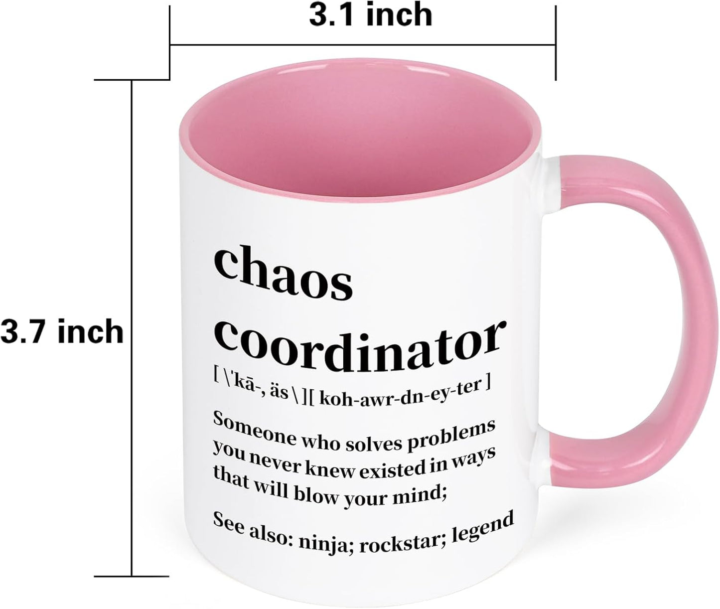 Chaos Coordinator Coffee Mug Funny Gift for Boss Teacher Coworker