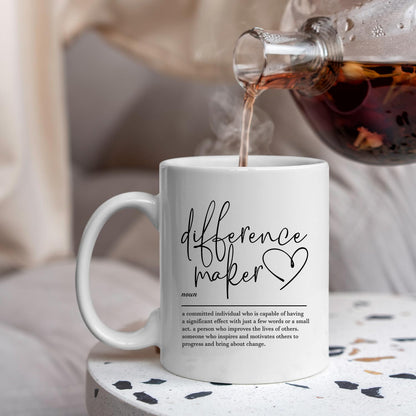 Difference Maker Definition Coffee Mug Appreciation Gift for Teacher Boss Leader Coworker