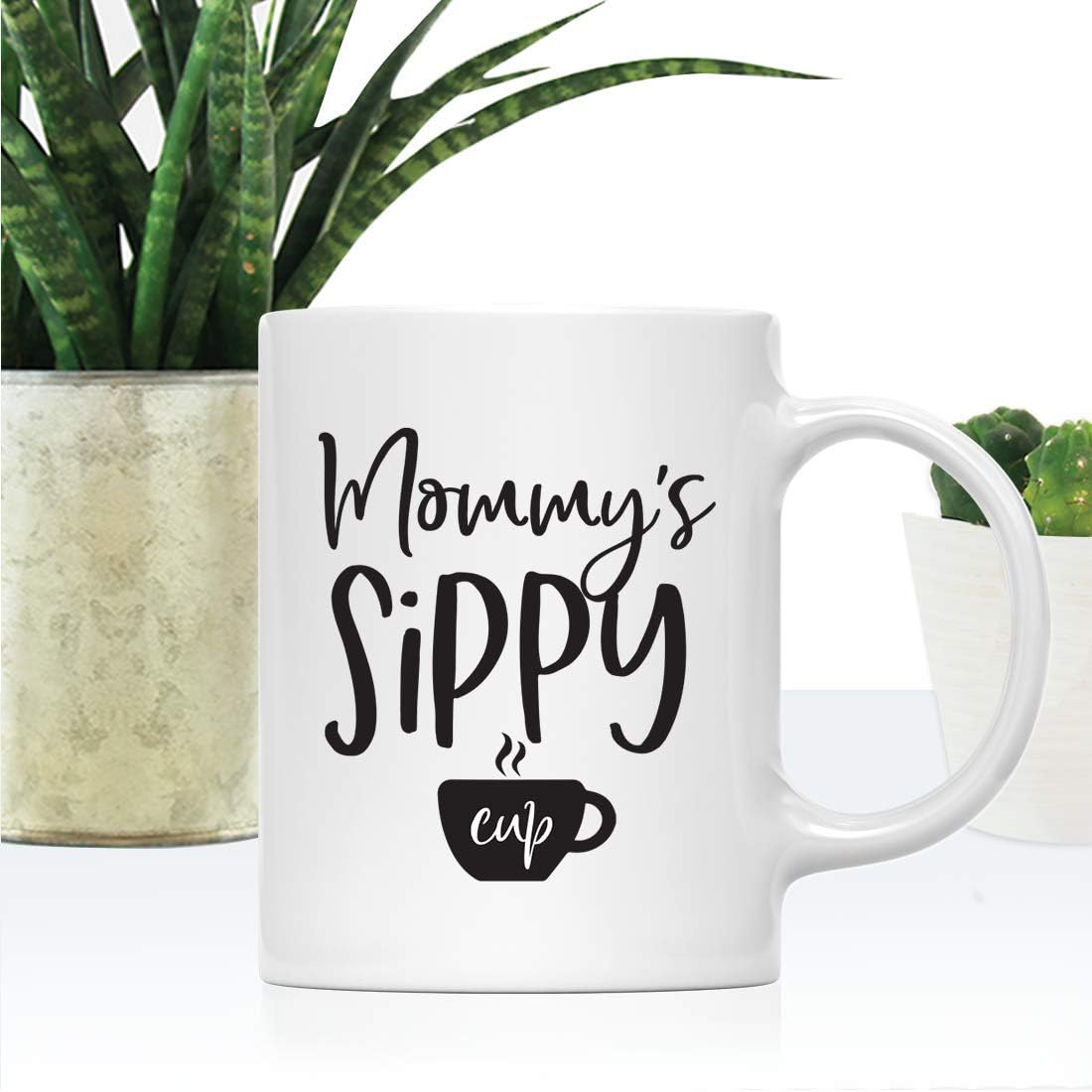 Mommy's Sippy Cup Coffee Mug Funny Gift for Mom from Daughter Son Kids Birthday Mother's Day Gift