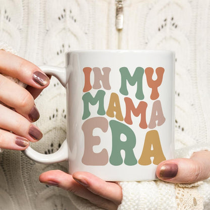 In My Mama Era Coffee Mug, Funny Gift for New Mom Pregnant Expecting Mom, Mothers Day Birthday Gift for Mama to Be from Husband Daughter Son