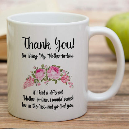 Thank You Mother in Law Coffee Mug Funny Gift for Mother in Law from Daughter in Law