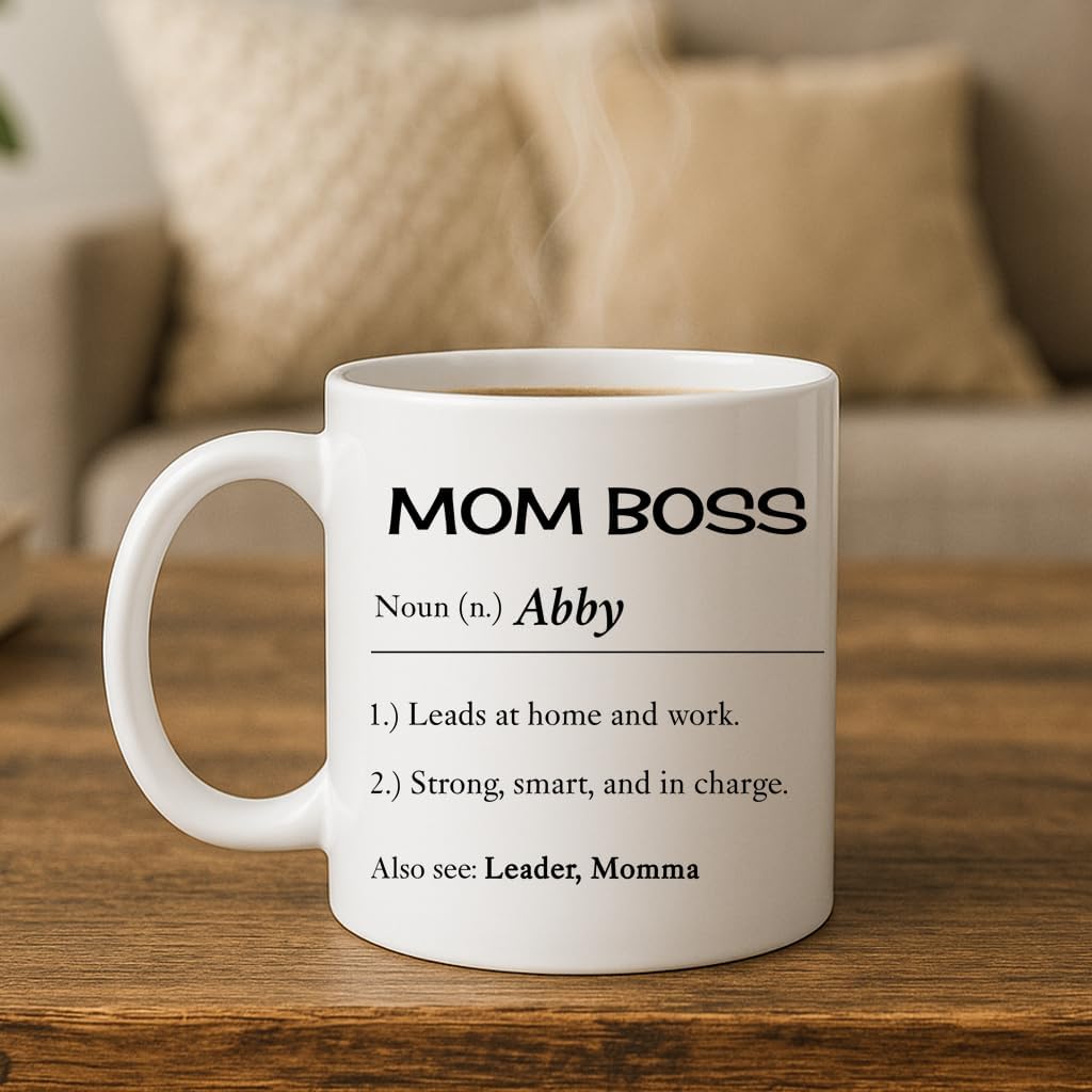 Mom Boss Definition Coffee Mug Funny Gift for Working Mom
