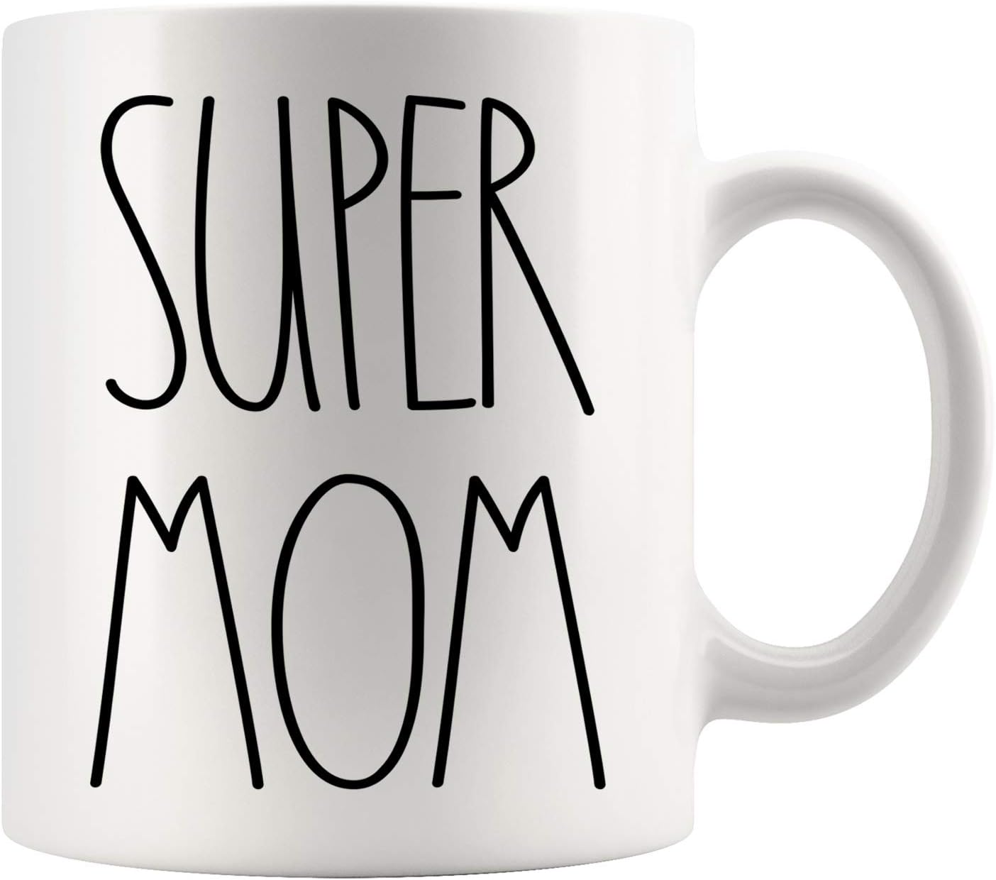 Super Mom Coffee Mug, Best Super Mom Ever Gift for Mother, Mothers Day Birthday Christmas Gift for Mom from Daughter Son Kids