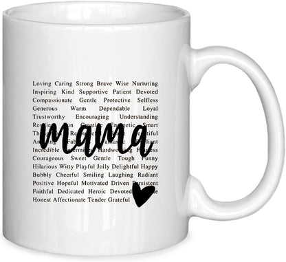 Mama Coffee Mug Gift for Mom from Daughter Son Kids Husband, Birthday Mother's Day Christmas Gift Idea