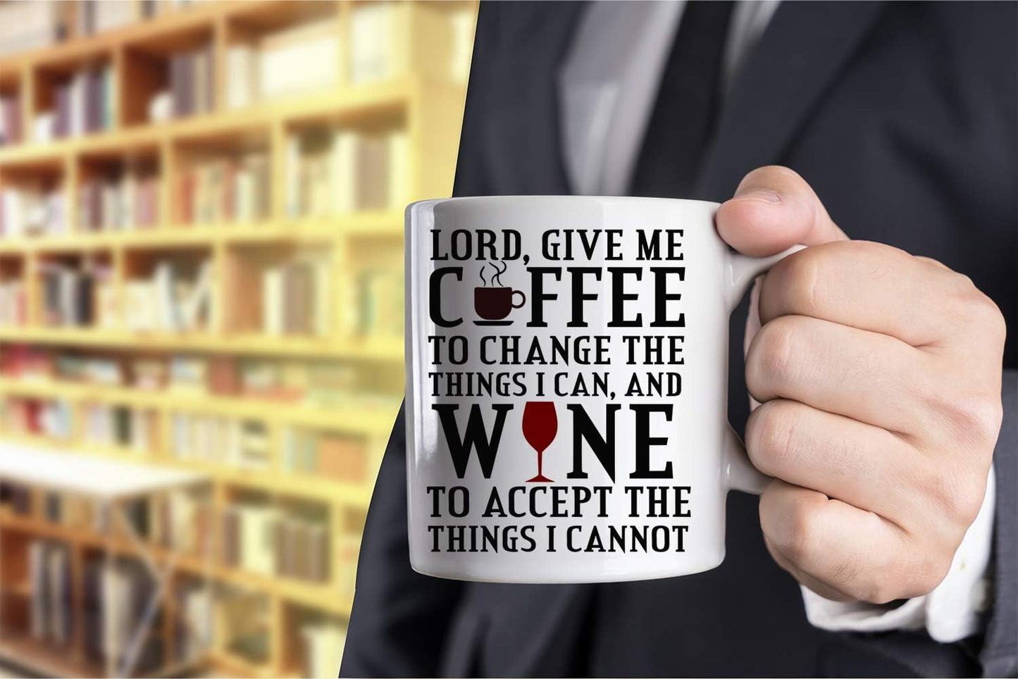Lord Give Me Coffee To Change The Things I Can Funny Coffee Mug, Inspirational Humor Gift for Friend Coworker Boss Sister