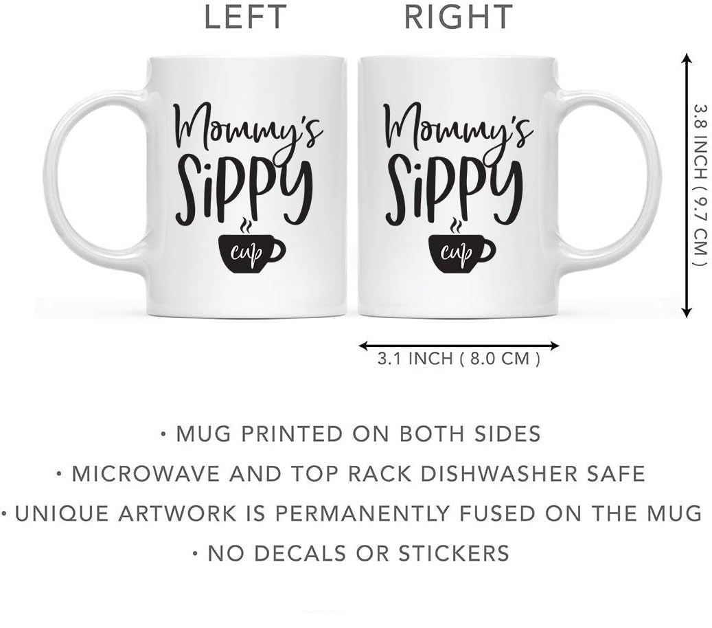 Mommy's Sippy Cup Coffee Mug Funny Gift for Mom from Daughter Son Kids Birthday Mother's Day Gift