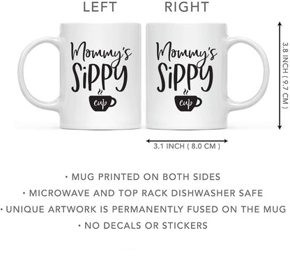 Mommy's Sippy Cup Coffee Mug Funny Gift for Mom from Daughter Son Kids Birthday Mother's Day Gift
