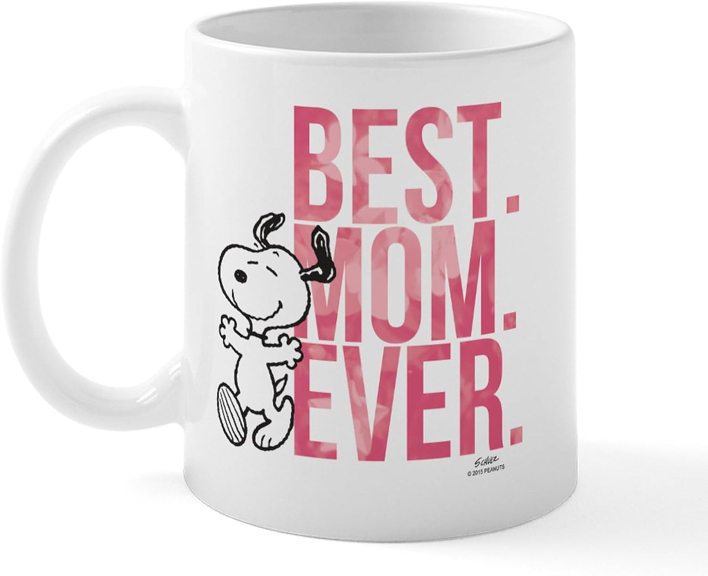 Snoopy Best Mom Ever Ceramic Coffee Mug, Cute Gift for Mom, Mothers Day Birthday Christmas Gift for Mother from Daughter Son Kids