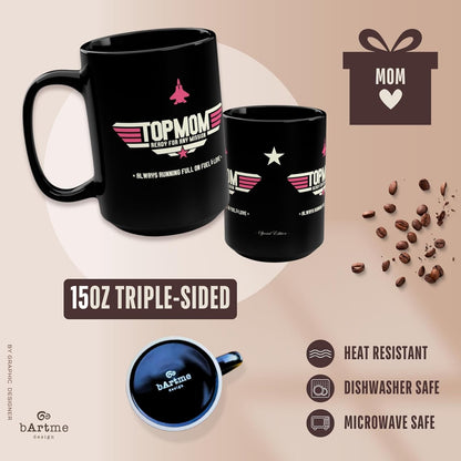 Top Mom Coffee Mug, Best Mom Ever Gift for Mother, Mothers Day Birthday Christmas Gift for Mom from Daughter Son