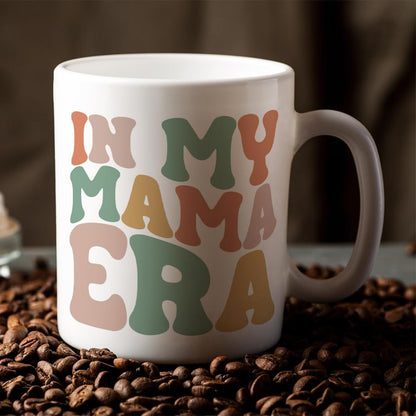 In My Mama Era Coffee Mug, Funny Gift for New Mom Pregnant Expecting Mom, Mothers Day Birthday Gift for Mama to Be from Husband Daughter Son