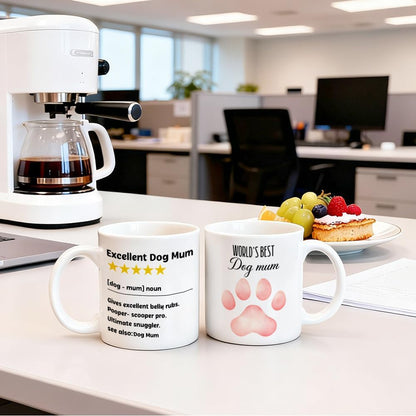 World's Best Dog Mom Coffee Mug Funny Dog Lover Gift for Dog Mom Wife Grandma Friend